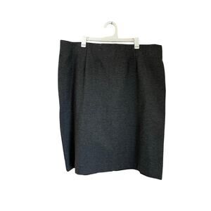 J. Jill Ponte Knit Pencil Skirt Size Large Gray Stretch Workwear